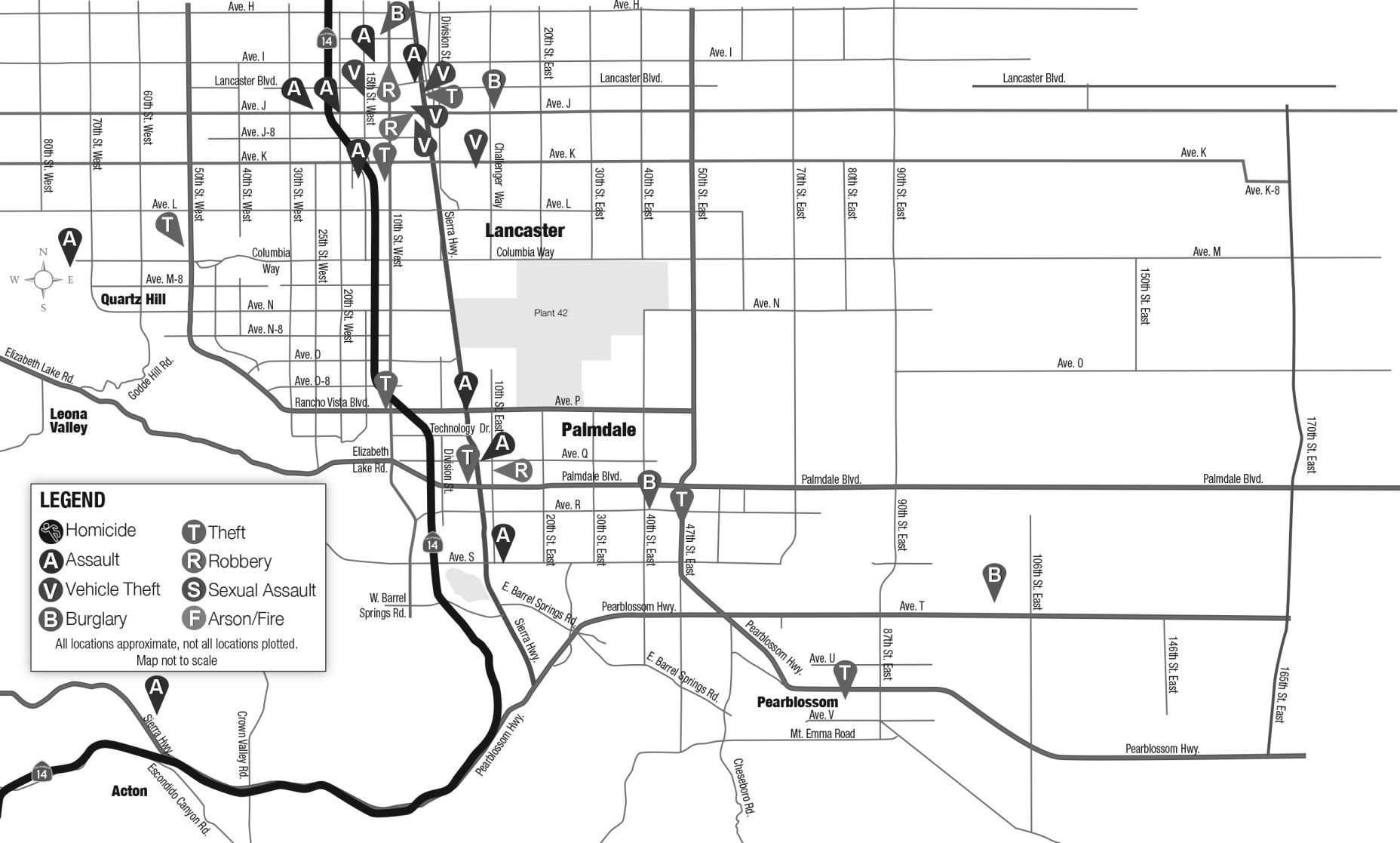 Antelope Valley Crime Map